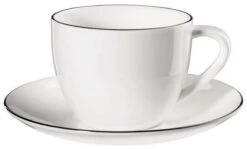 ASA Cappuccinotasse Mit Untertasse à Table Ligne Noire