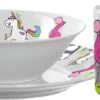 Leonardo Kindergeschirr BAMBINI 3-teilig Flamingo, Einhorn, Panda