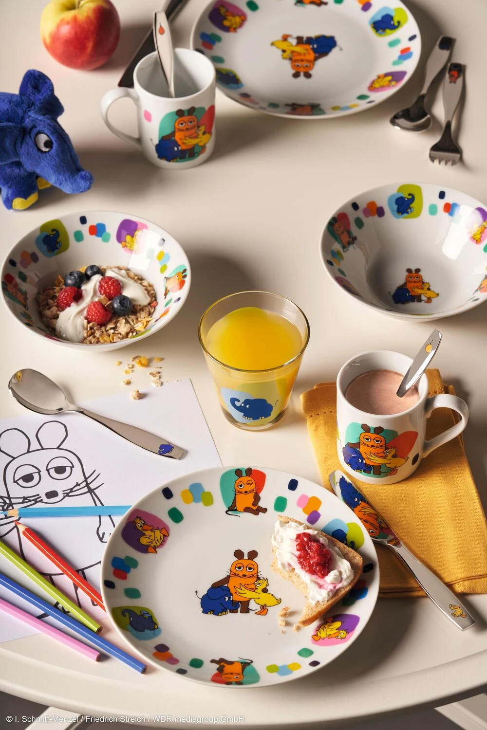 Leonardo Kindergeschirr BAMBINI 3-teilig Maus, Elefant, Ente 4 Leonardo Kindergeschirr BAMBINI 3-teilig Maus, Elefant, Ente – Bild 2
