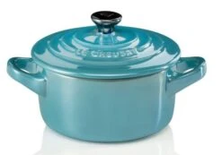 Le Creuset Mini Cocotte In Karibik Metallic