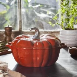 Staub Kürbis Cocotte In Zimt Mit Edelstahl-Knauf -Küche Geschäft 750057884