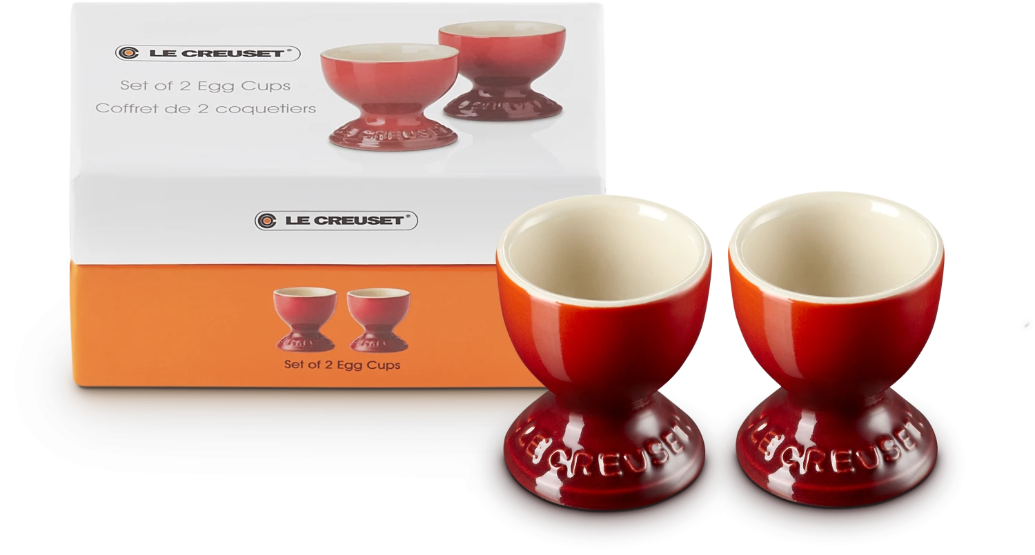 Le Creuset Eierbecher Im 2er-Set Mit Standfuß In Kirschrot 6 Le Creuset Eierbecher Im 2er-Set Mit Standfuß In Kirschrot – Bild 4
