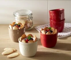 Emile Henry Töpfchen Nr. 8 In Granatapfel, 2er Set -Küche Geschäft EH 1008 Amb Ramekin Fruits H 4