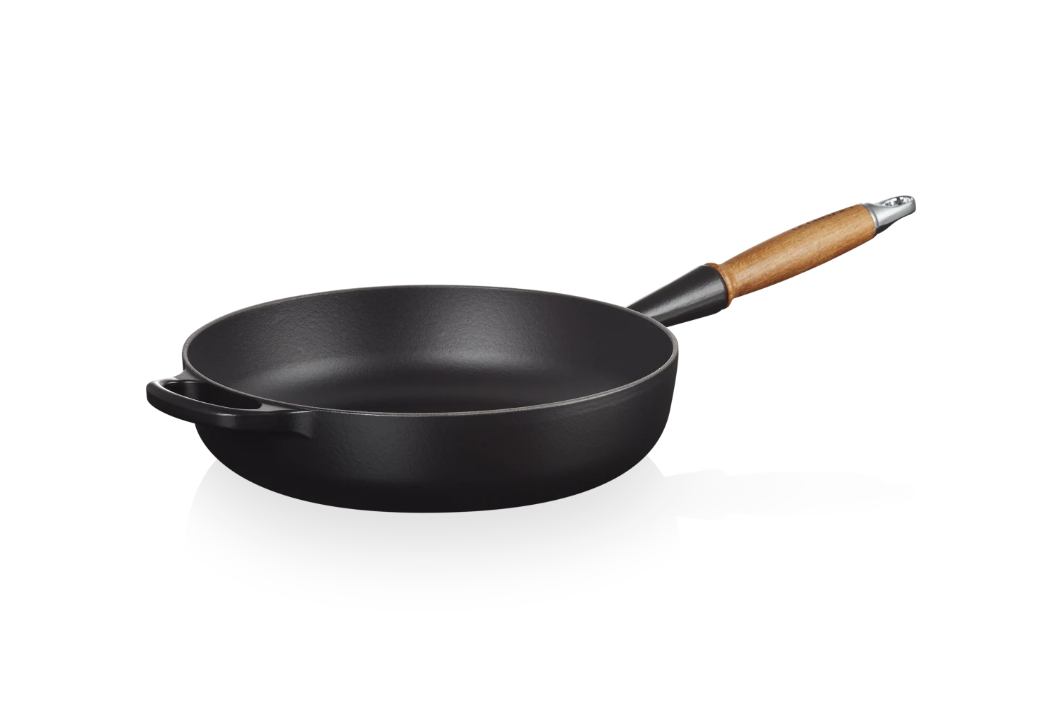 Le Creuset Sautépfanne Signature Aus Gusseisen Mit Holzgriff In Schwarz 4 Le Creuset Sautépfanne Signature Aus Gusseisen Mit Holzgriff In Schwarz – Bild 2