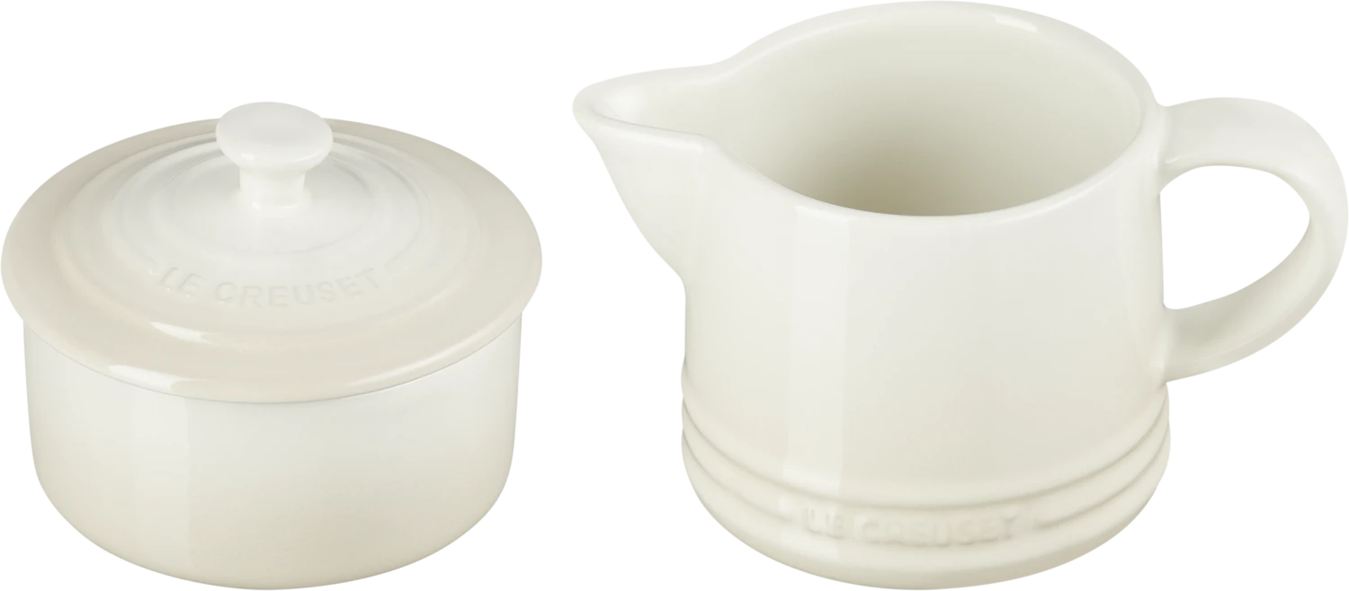 Le Creuset Zucker- & Milchset Signature In Meringue 3 Le Creuset Zucker- & Milchset Signature In Meringue