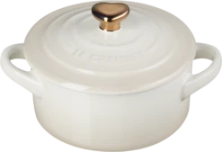 Le Creuset Mini Cocotte Mit Herzknopf In Meringue