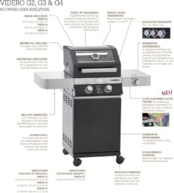 Rösle Gasgrill BBQ-Station VIDERO G2-S Vario+ -Küche Geschäft Roesle Gasgrill Videro G3 4 2