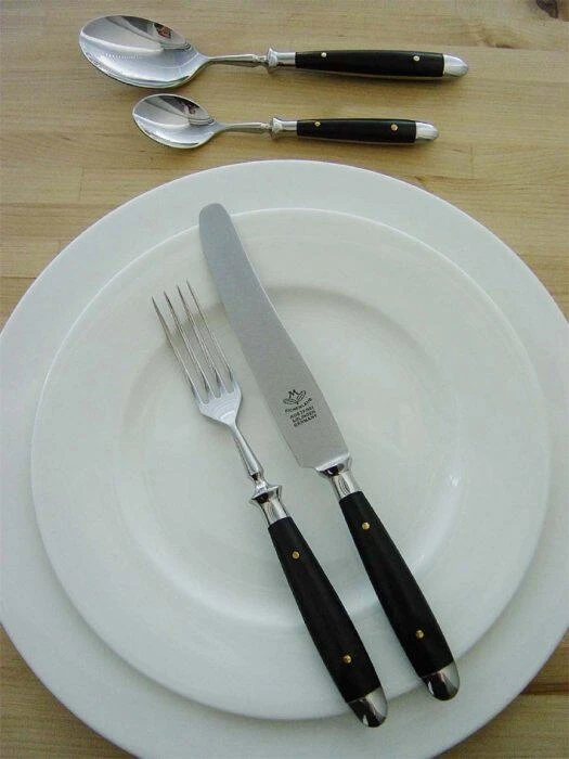 Eichenlaub Tafelmesser Altdeutsch Aus Ebenholz 4 Eichenlaub Tafelmesser Altdeutsch Aus Ebenholz – Bild 2