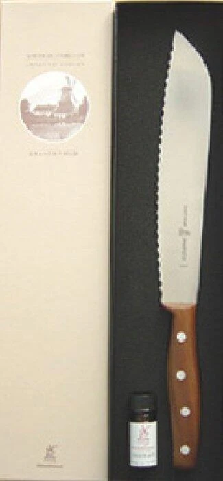 Wellenschliff Brotmesser Grandmoulin Von Windmühlenmesser Olive 4 Wellenschliff Brotmesser Grandmoulin Von Windmühlenmesser Olive – Bild 2